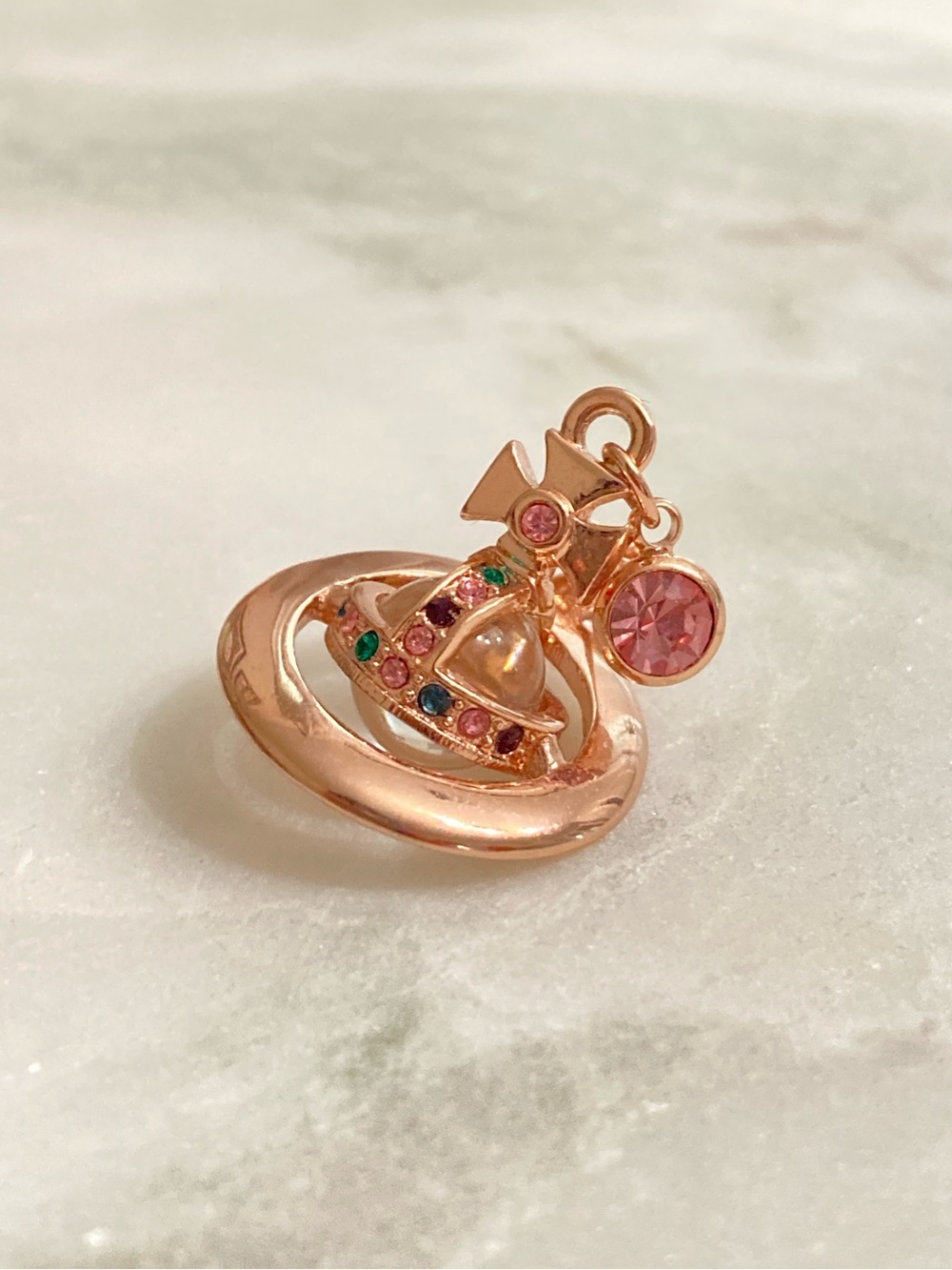 Vivienne Westwood New Petite Orb Earring Rose Gold Single